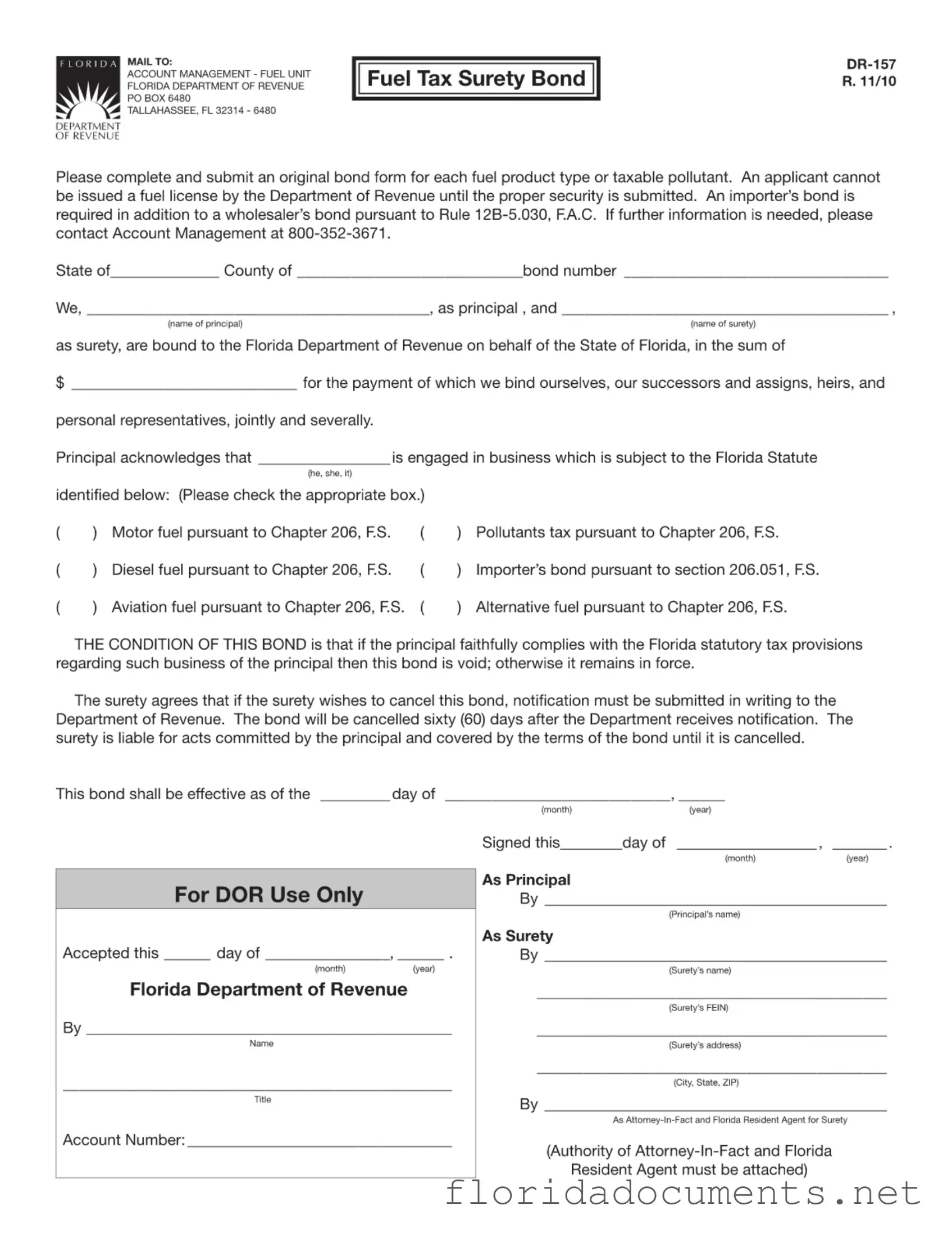 Fill in a Valid Florida Dr 157 Form