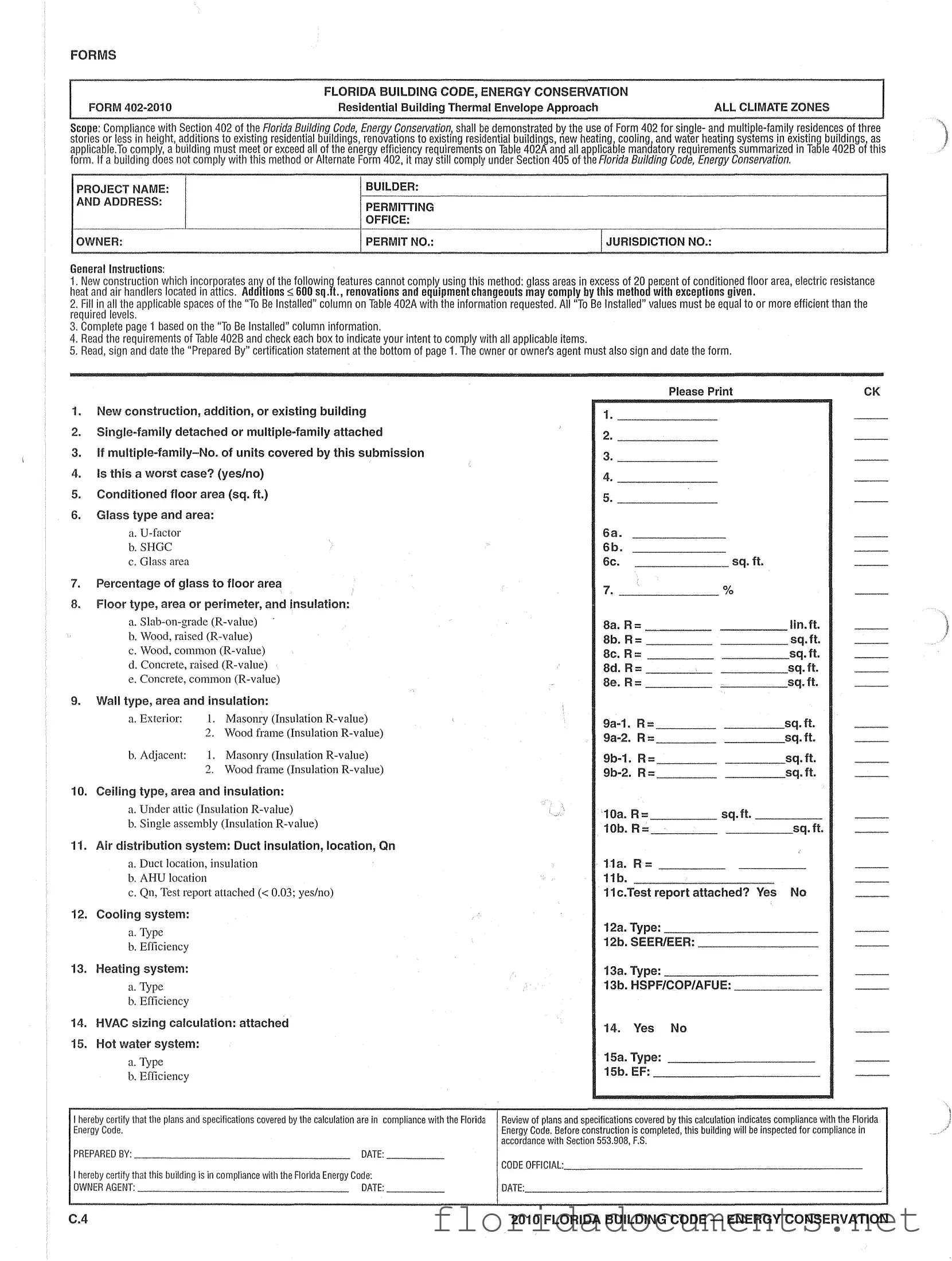 Fill in a Valid Florida Energy Form
