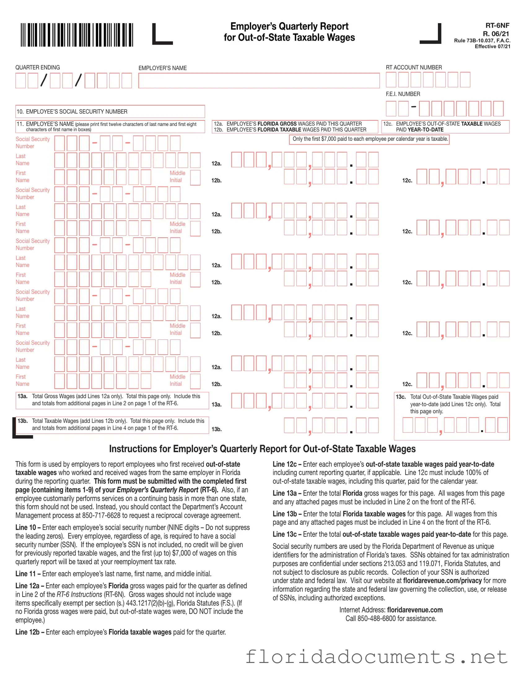 Fill in a Valid Florida Form