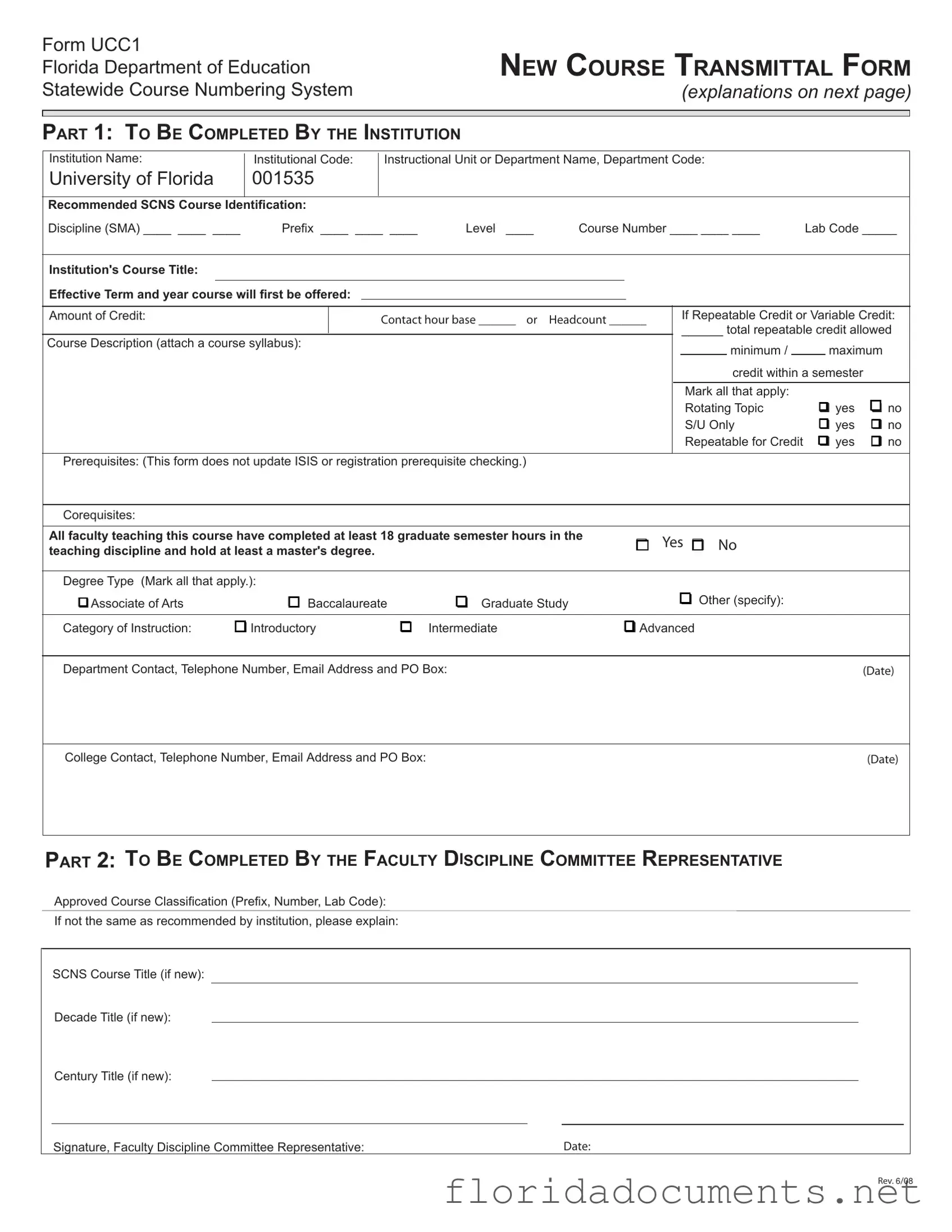Fill in a Valid Florida Ucc1 Form