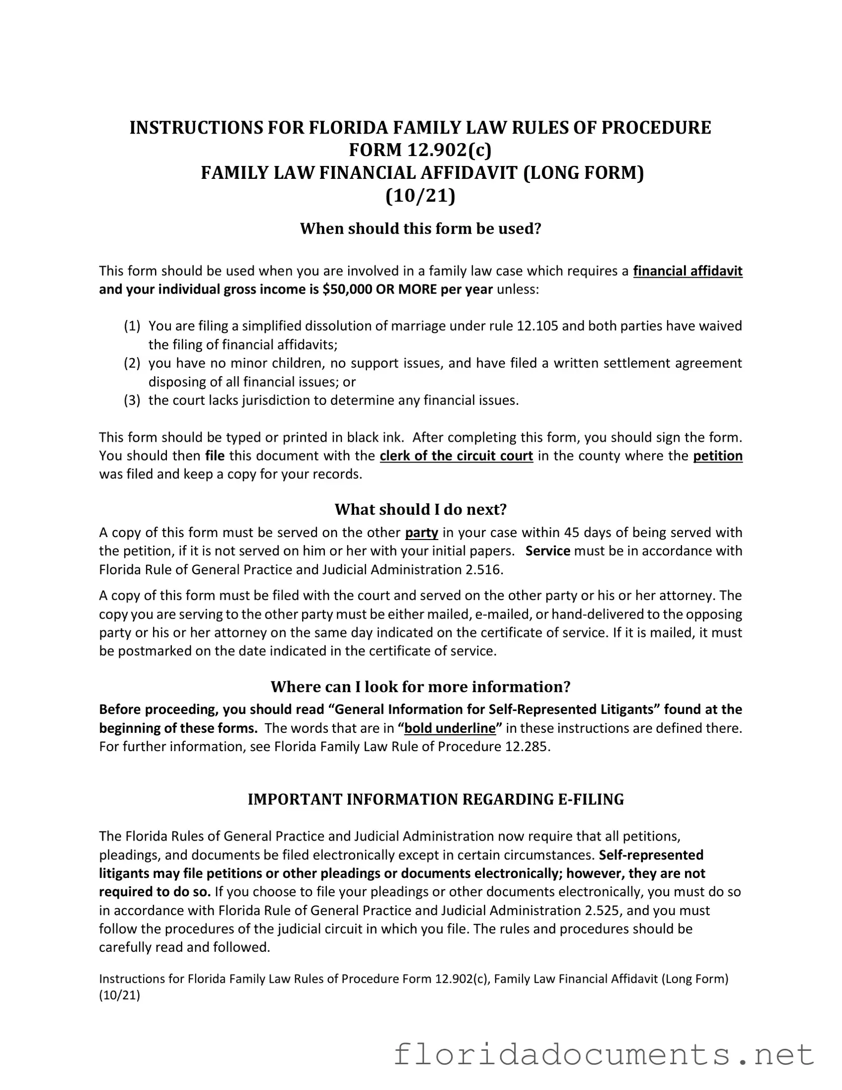 Fill in a Valid Notice Florida Form