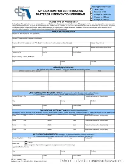 Fill in a Valid Florida Cf 831 Form
