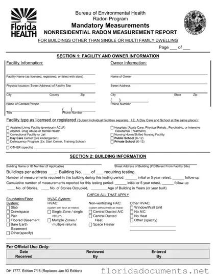 Fill in a Valid Florida Dh 1777 Form