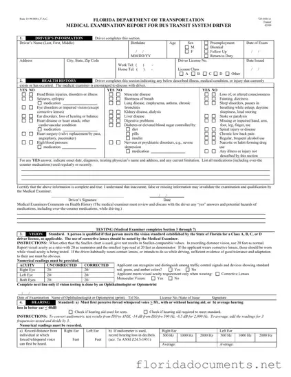 Fill in a Valid Florida Dot Medical Form